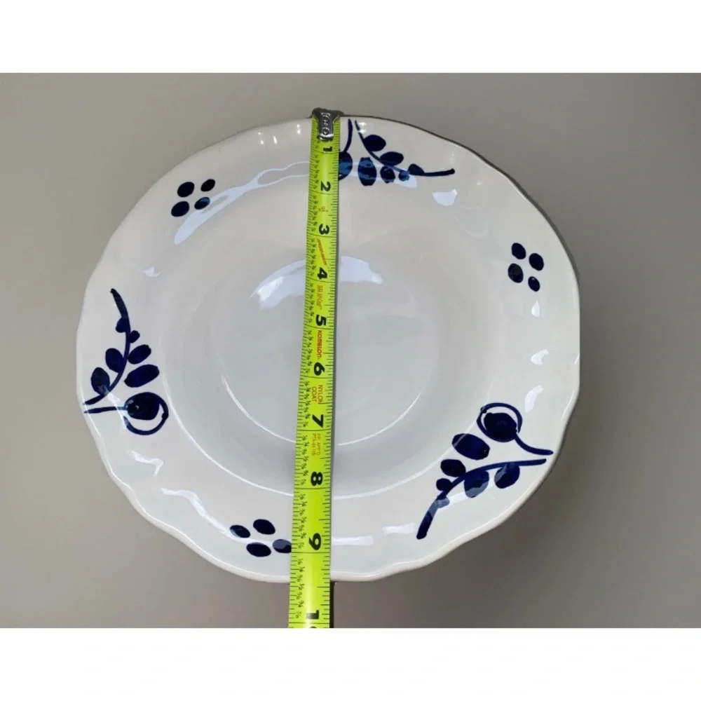 Williams Sonoma One (1)‎ White Blue Olive Pasta Bowl